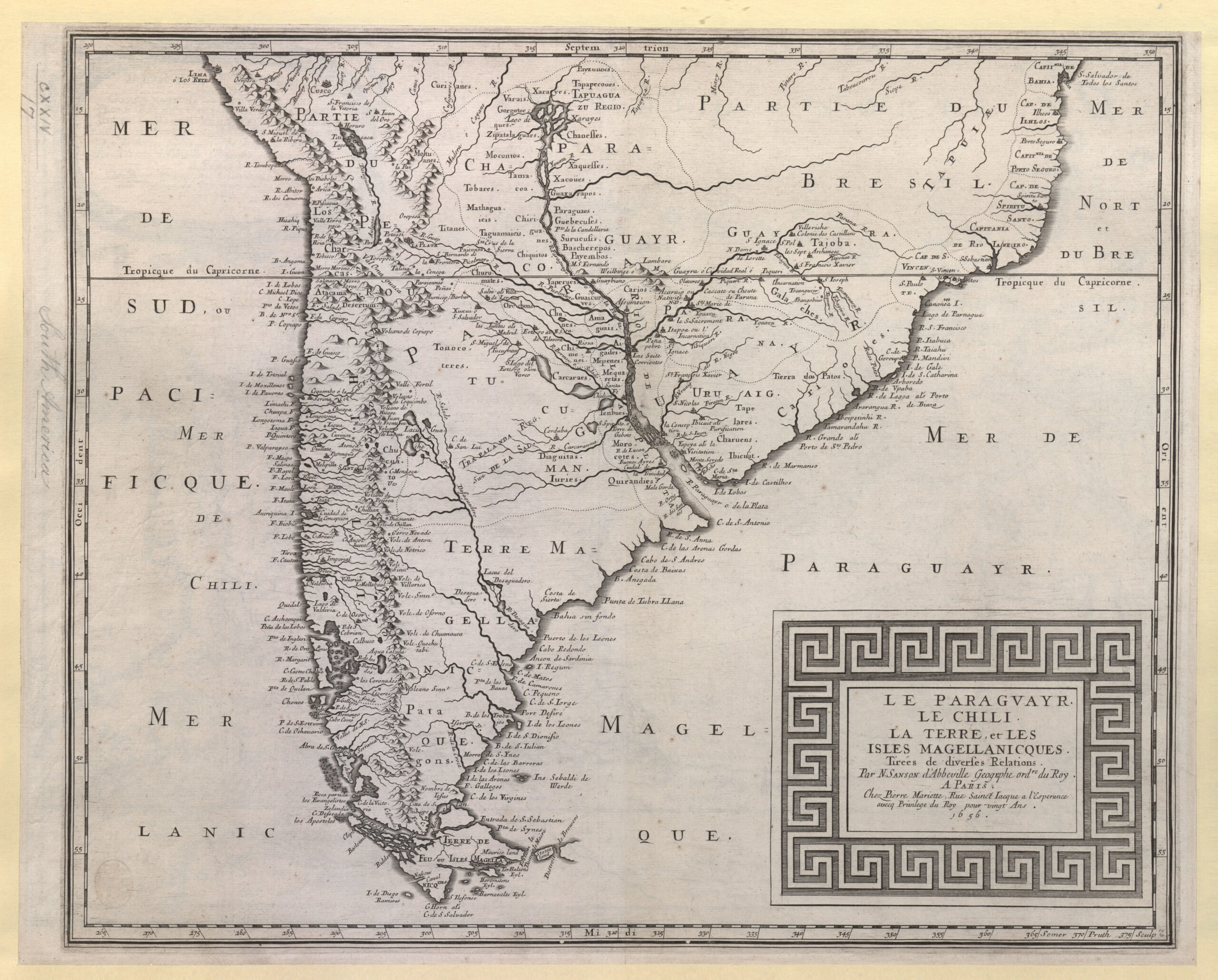 Mapa de Nicolás Sanso. Año 1656.